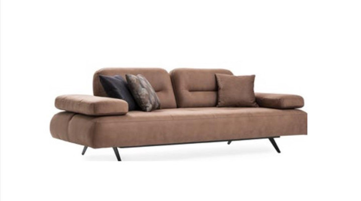 Design divano a 3 posti marrone divano imbottito Big luxury divani divani tessuto sedile Nuovo