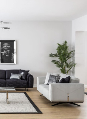 Set di divani da design per il soggiorno con divani imbottiti, divani e set di divani angolari.