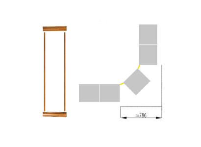 Classico set di coprifine a corona per sistema di armadietto per libreria SE-LN-S507.