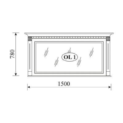 Specchio da parete classico con cornice in legno reale di stile coloniale.