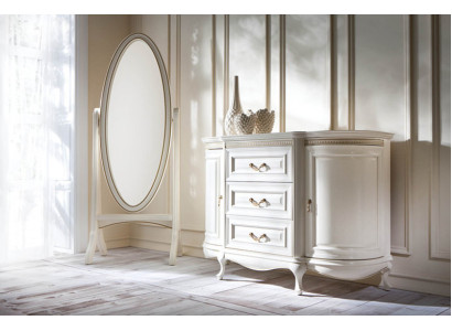 Specchio Chippendale design classico. Grande specchio da terra. Modello V-specchio da terra.