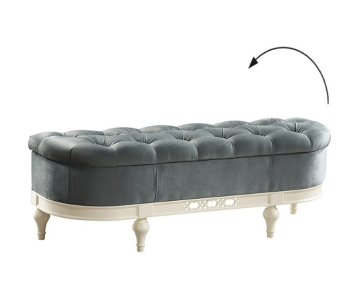 SGABELLO CLASSICO RETRÒ RUSTICO POGGIPIEDI POUF PANCHINA PANCA - FL-P1A