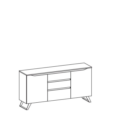 Mobiletto credenza Mobile alto Armadio Corredo 2 ante 3 cassetti Scaffale Albergo