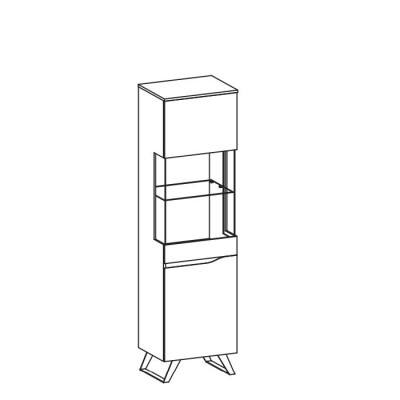 Vetrina in vetro moderna con scaffali in legno, armadio da designer Vetrine a scaffale scaffali nuovi.