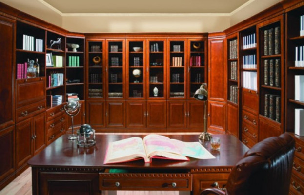 Mobili classici Armadio Parete attrezzata Vetrina Vetrina in vetro Scaffale Modello BA-10