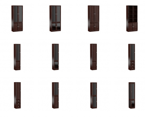 Sistema Mobile per ufficio Vetrina Armadio per documenti Scaffale Armadio in legno classico Decorazione