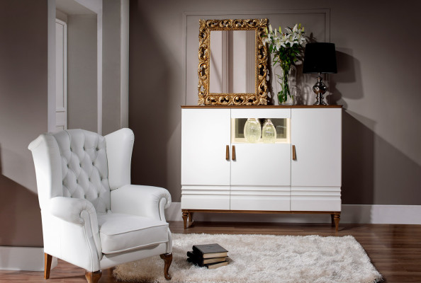 Classico comò vetrina comodini vetrine armadio TO-KBD