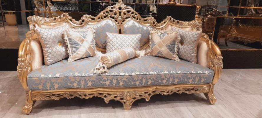 Mobili di lusso divano 2 pezzi Set di divani classici Garniture di mobili