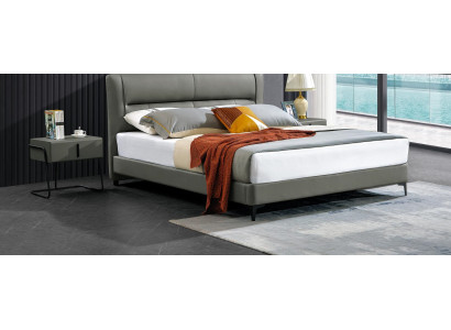 Letto matrimoniale Letto in pelle Letti Designer Letto in ecopelle Imbottito Camera da letto Nuovo