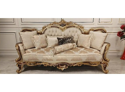 Chesterfield Barocco divano a tre posti Mobili Divano divani in tessuto beige