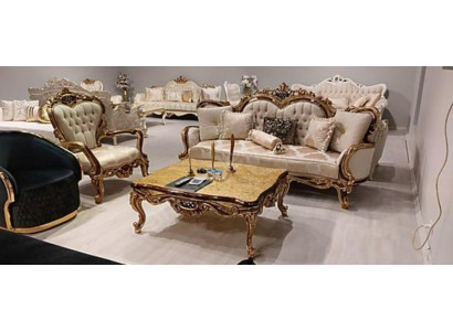 Chesterfield Barocco divano a tre posti Mobili Divano divani in tessuto beige