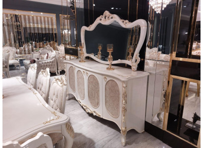 Mobili di lusso per il soggiorno con credenza e specchio Design console in legno per credenza.