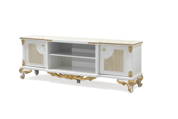 Classico mobile porta TV sideboard in legno basso commode comodini barocco