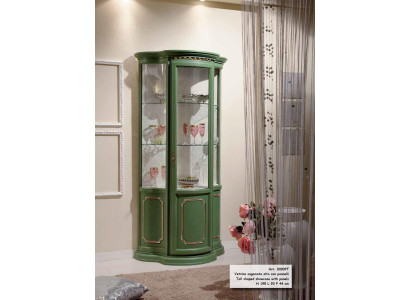 Mezzo armadio Vetrina Vetrina Vetrina in vetro Soggiorno di lusso verde Credenza