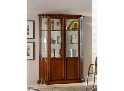 Mobile vetrina in legno di lusso Design Marrone Mobili italiani Attesa Nuovo