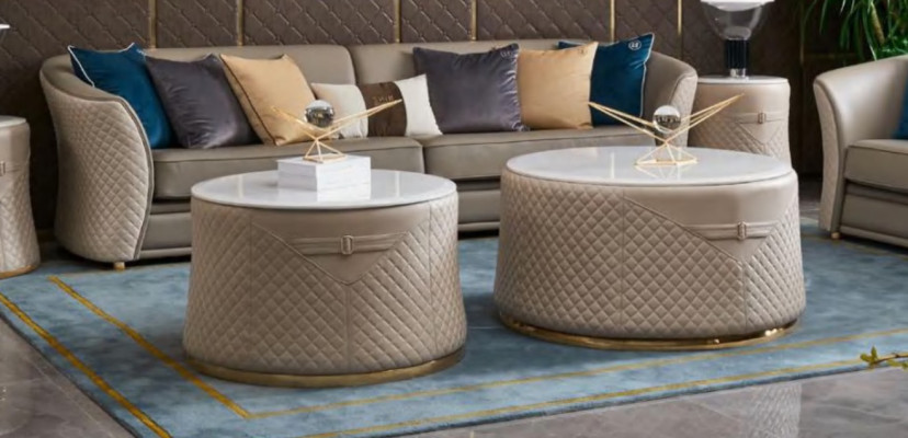 Sofà set 4 posti in pelle sofa angolare soggiorno set design