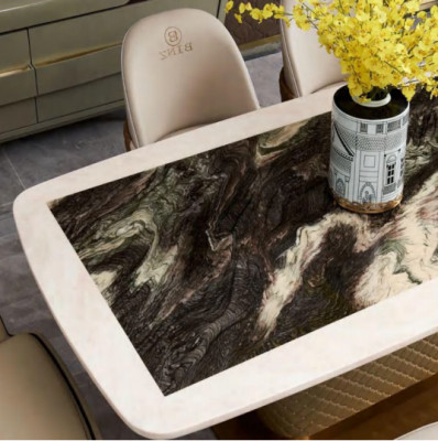 Tavolo sedia imbottitura set Sala da pranzo sedie moderno schienale in legno di cuoio