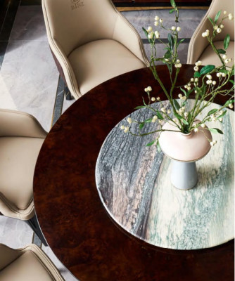 Design tavolo in legno Tavolo rotondo Tavoli da pranzo rotondi 150 cm Classe di lusso