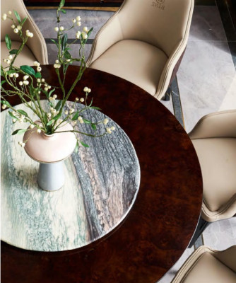 Design tavolo in legno Tavolo rotondo Tavoli da pranzo rotondi 150 cm Classe di lusso