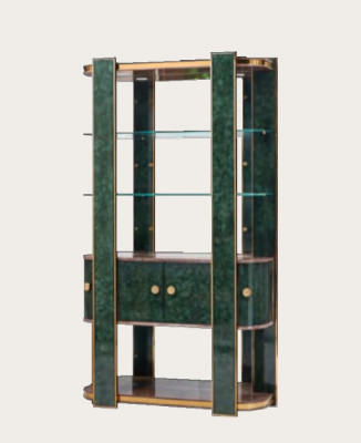 Vetrina design in legno Armadio Armadi Soggiorno Scaffali Scaffali per ufficio Vetrina in vetro