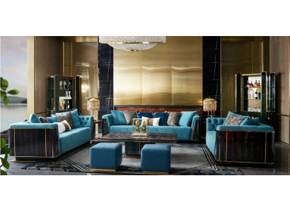 Mobili da soggiorno di lusso inclusi divano, set divano, tavolino da salotto, design.