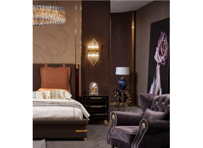 Lussuoso set completo di mobili per la camera da letto 3 pezzi. Letto 2x comodini Moderna.