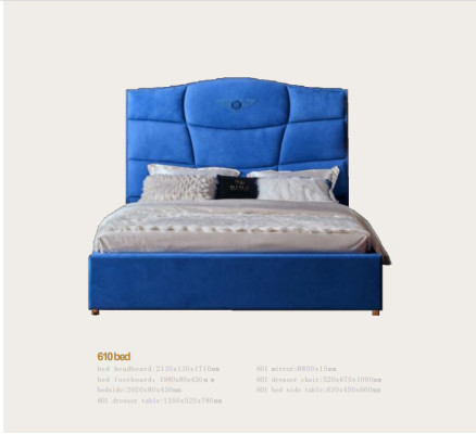 Struttura del letto design Letto imbottito Letto Letti Hotel Letto dell'hotel 180x200cm Lusso