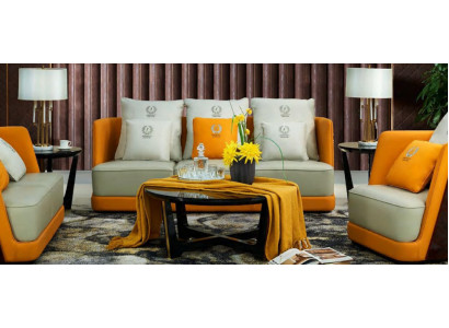 Design Mobili Divano Couch 3 posti Imbottiti Divani in pelle per il soggiorno.