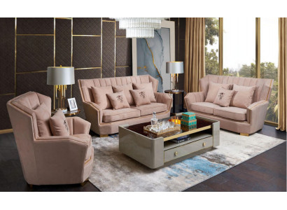 Mobili di lusso, divano set di divani divano imbottito 3 posti tavolino da salotto.
