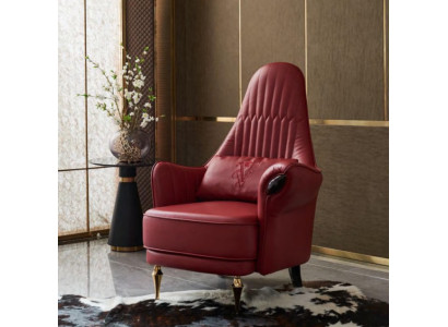 Poltrona Design Divano Divano Relax Lounge Pelle Lusso Club TV Imbottitura