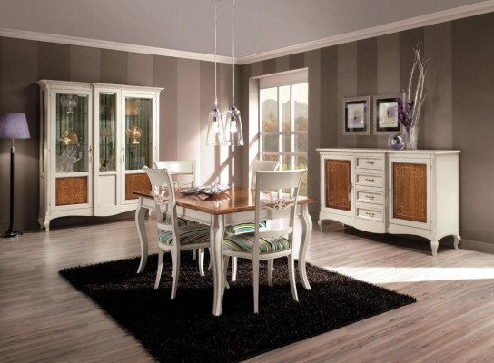 Tavolo da pranzo + 4x sedie Sedia Set sala da pranzo Gruppo da pranzo Moderno Tavolo Tavoli Set