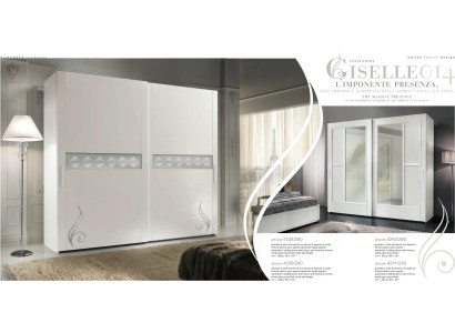 Armadio vestiti guardaroba lusso design moderno a ante scorrevoli in legno.
