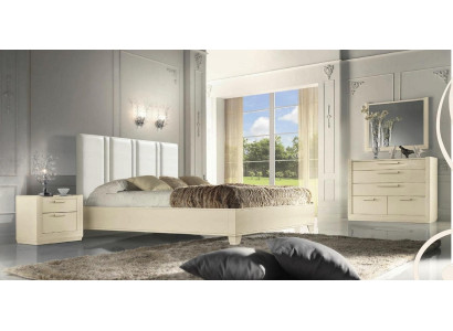 Camera da letto Letto Comodino Legno Letti Letti matrimoniali Struttura letto Nuovo Set 3 pezzi
