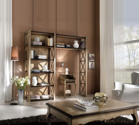 Mobile da libro Tavolo Scaffale Armadio 2 pz. Arredamento ufficio in legno massiccio Scrivania