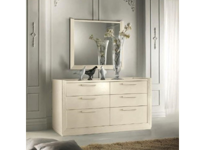 Comò specchio gruppo di comodini in legno design credenza mobile scaffale set 2 pezzi.