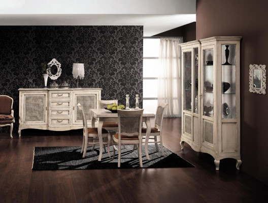 Mobili Gruppo di arredamento Tavolo + Set di 4 sedie 5 pezzi. Set da pranzo per sala da pranzo