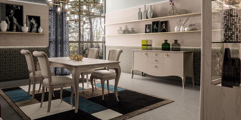 Tavolo da pranzo Sala da pranzo Set di mobili Gruppo di arredamento Tavolo + 6 sedie Set 7 pezzi.
