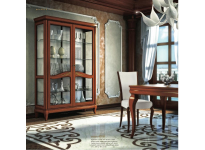 Vetrina Vetrina di lusso Vetrine Vetro Armadio legno Mensola Moderno Armadi Nuovo