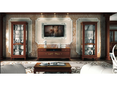 rtv Set 3 pezzi. Vitrina da soggiorno TV in legno moderno Nuovo stile gruppo di mobili.