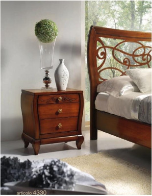 Camera da letto Letto Comodino Letti Matrimoniali Hotel Design Legno Set 3 pezzi