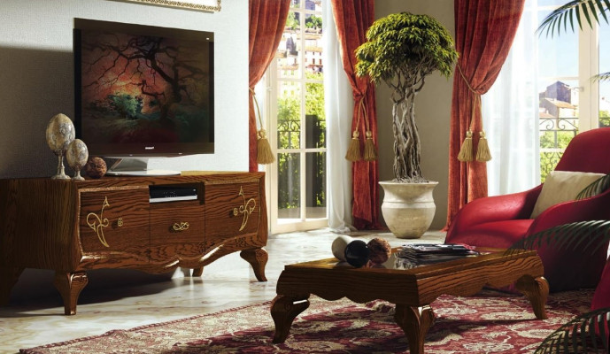 Mobile basso TV soggiorno TV mobile in legno mobile classico per salotto.