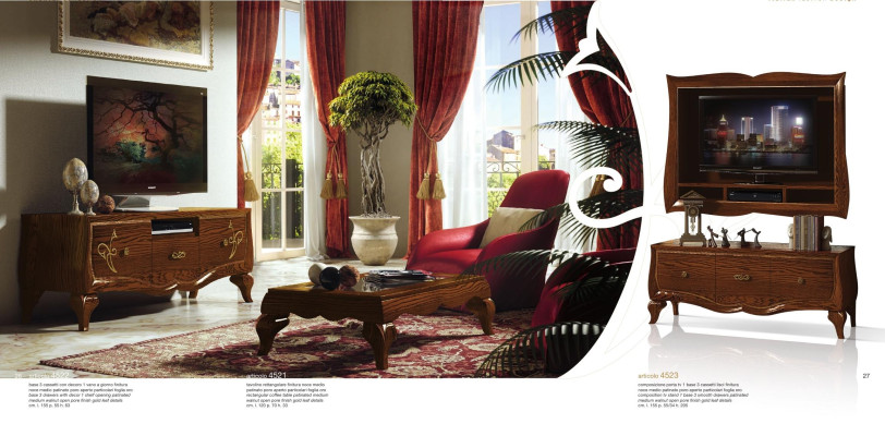 Mobile porta TV basso, credenza, mobiletv in legno classico, design moderno.