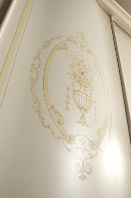 Armadio in legno massiccio design Camera da letto Armadio Bianchi armadi