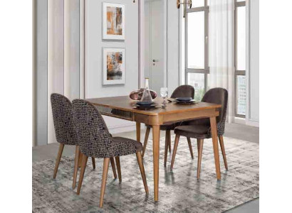 Design del tavolo sedie da pranzo in legno da 5 pezzi Set tavolo da pranzo gruppo nuovo