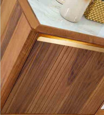 Mobile consolle Set contenitore Mobili italiani in legno 2 pezzi Cassettiera con specchio