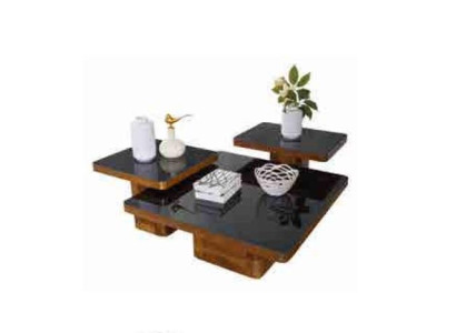 Set di tavoli per soggiorno in legno, tavolino da caffè, mobili, legno, vetro, set di tavolini.