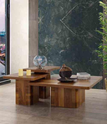 Set tavolo in legno tavolino 3 pezzi. Set di tavoli in legno per soggiorno divano tavoli mobili.