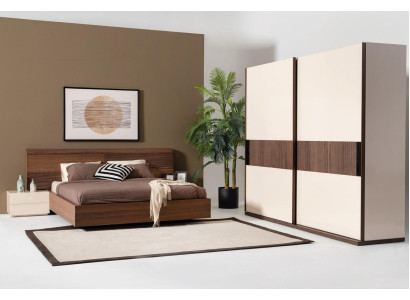 Lussuosa camera da letto Letto Matrimoniale Design Mobili 180x200 cm marrone Hotel