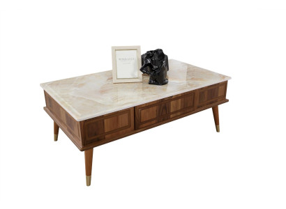 Tavolino design per soggiorno in stile in pietra, tavolino da 160x68cm.   Tavolino design per il soggiorno in pietra, dimensioni 160x68cm.