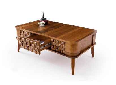 Tavolino da salotto rettangolare moderno in legno design tavoli di lusso per il soggiorno.